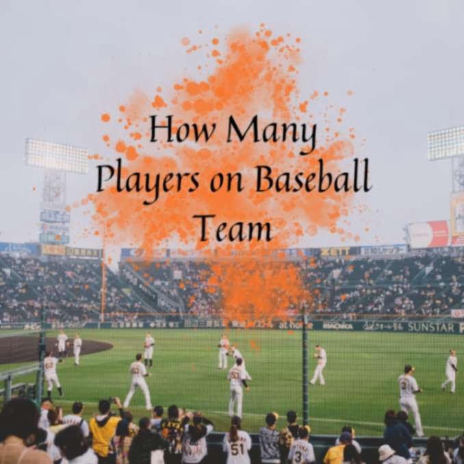 A baseball game underway, revealing how many players are on a baseball team