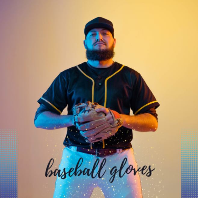 A Baseball Player Sporting Blue Gloves