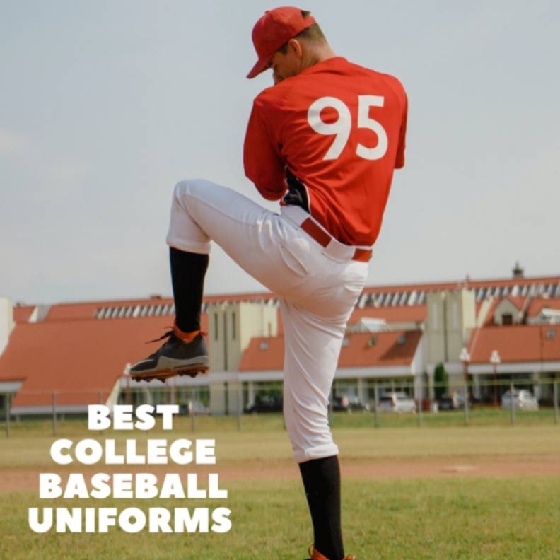 Best College Baseball Uniforms: A Player in a Striking Red Uniform
