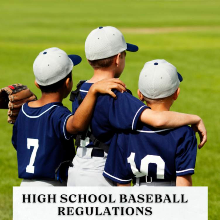 High school baseball team, a group of young players in uniforms, ready to play