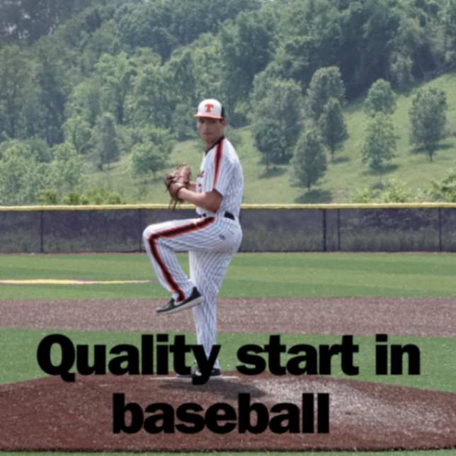 Baseball player on mound demonstrating a quality start in baseball