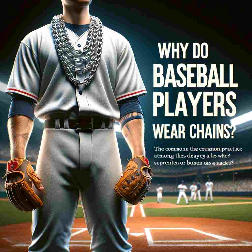 Baseball Players Wear Chains: Athlete in Gloves and Necklace